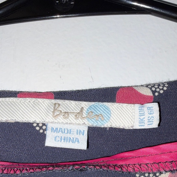 Boden Gray Dress with Pink and Gray Dots - Picture 2 of 8